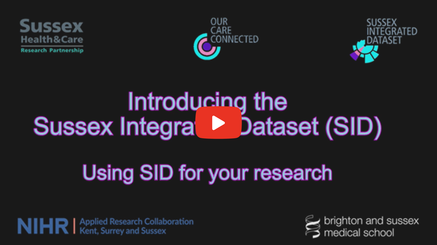 Using the Sussex Integrated Dataset for your Research
