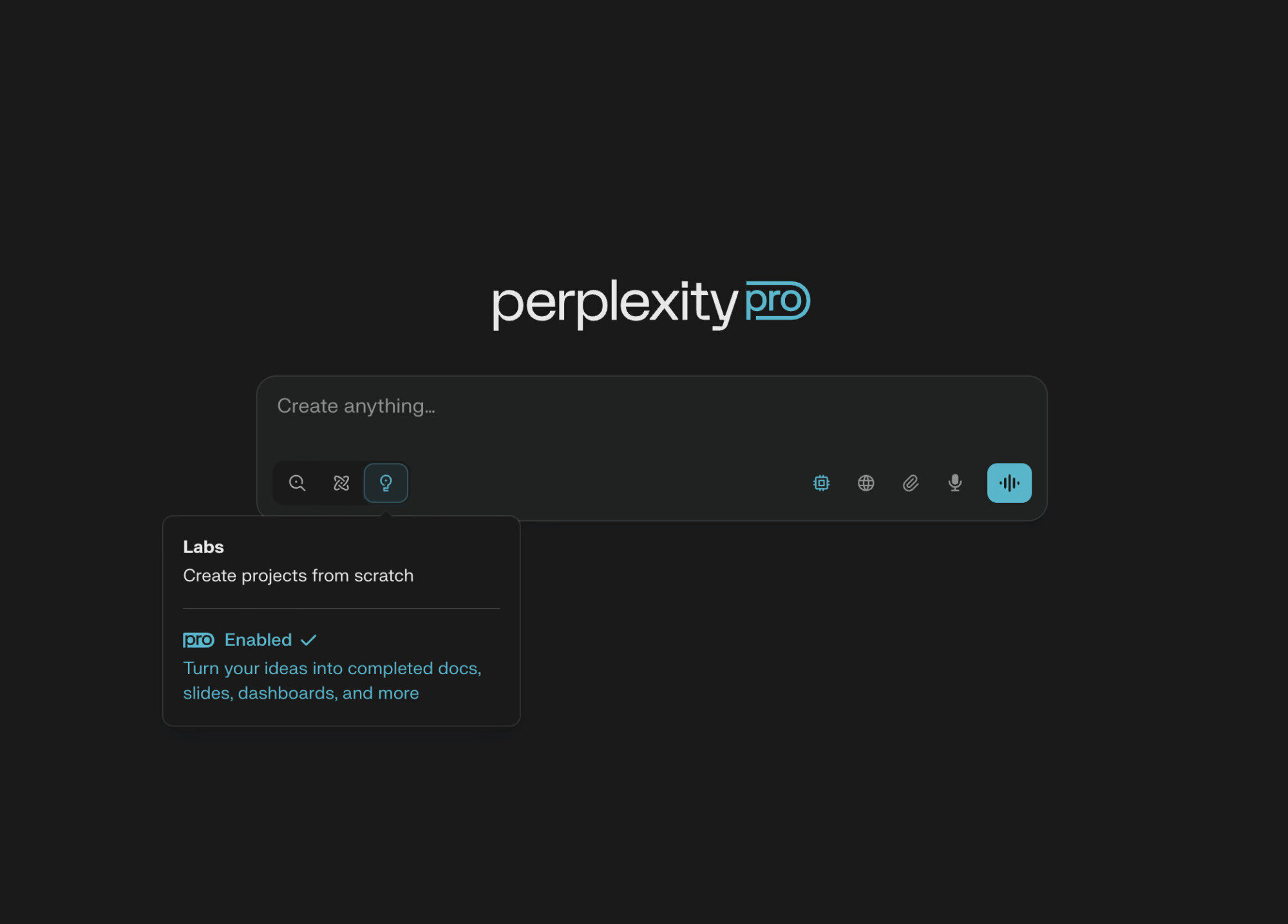 Perplexity Labs Interface