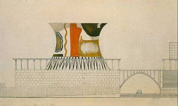 Auditorium at Narkomtiazprom proposal by Ivan Leonidov