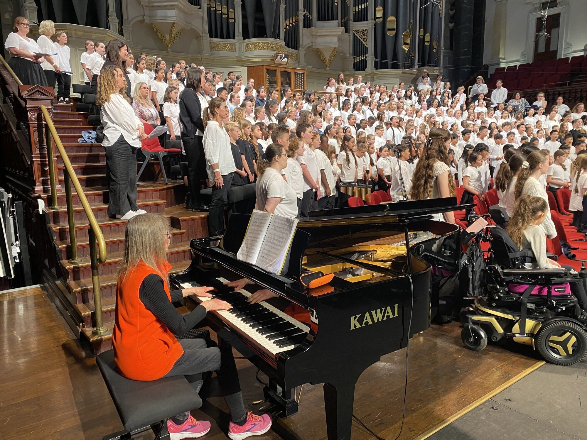 Performing at the Town Hall Sydney