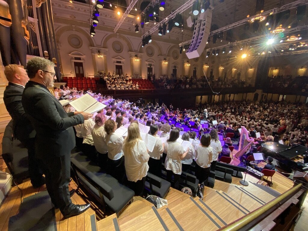 Performing at the Town Hall Sydney