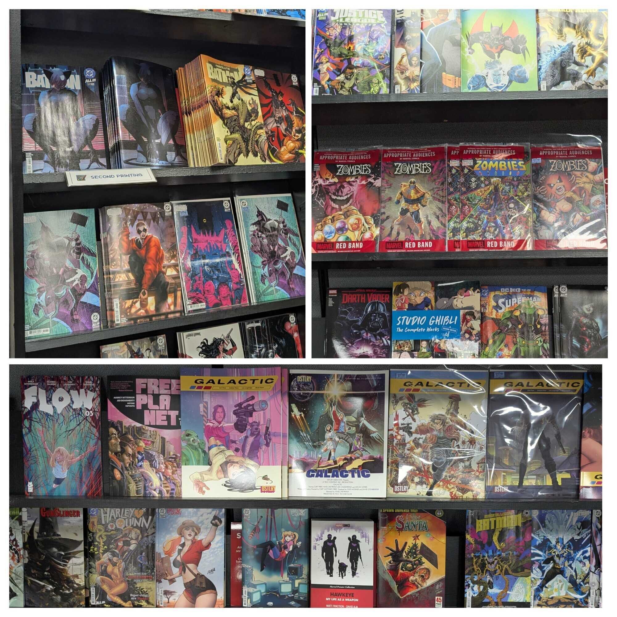 Selections of our new comic books