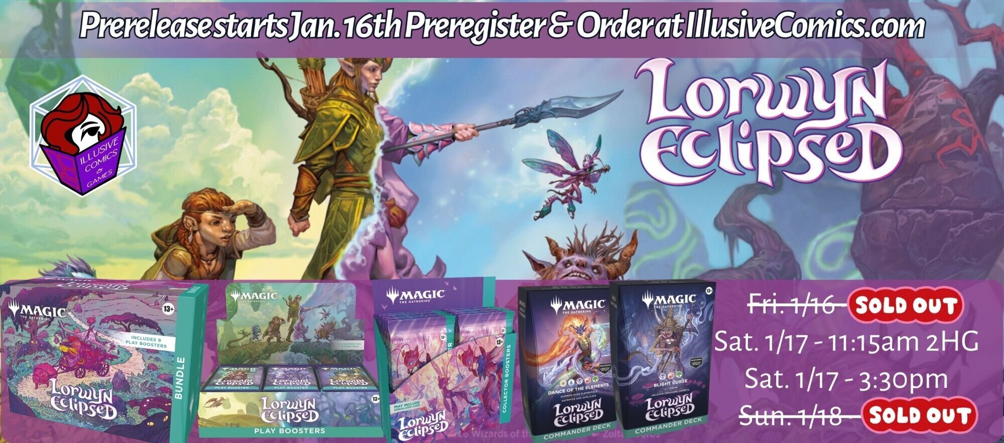 Banner marketing Lorwyn Eclipsed items and events