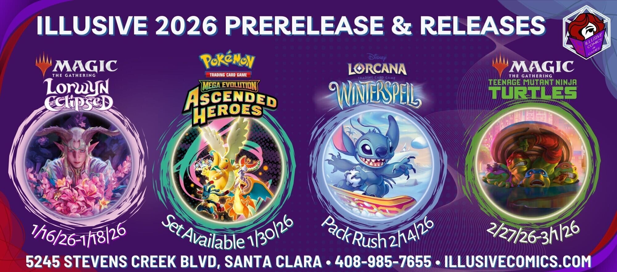 Images and dates for upcoming trading card game releases