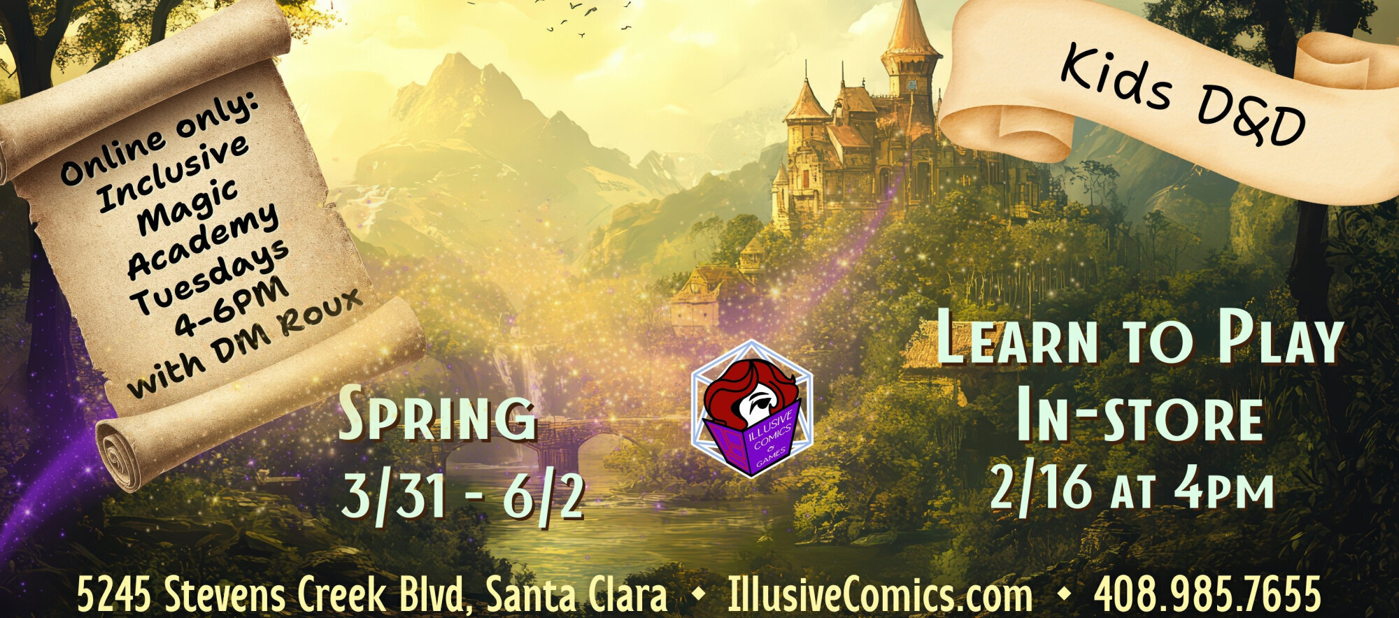 banner marketing upcoming Kids D&D events