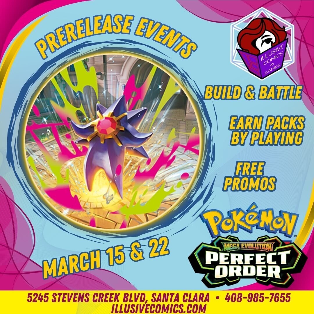 Marketing banner for the new Pokemon set's prerelease events