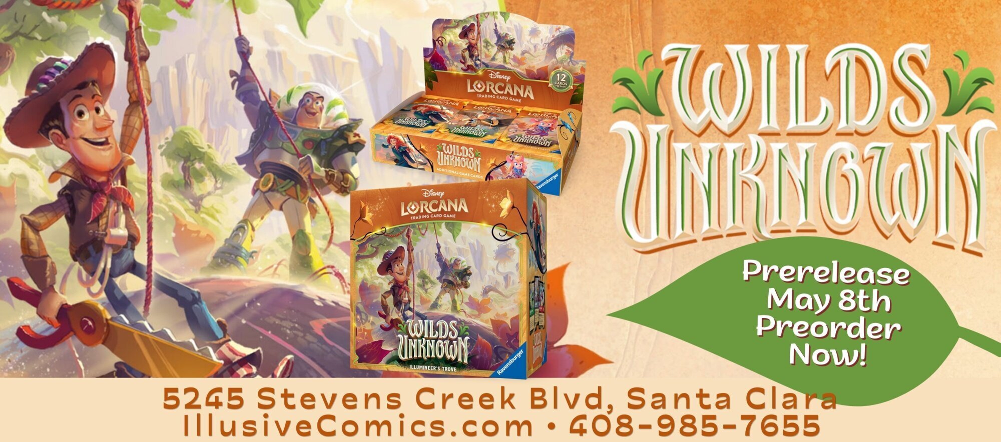 banner for Lorcana's Wilds Unknown product preordering