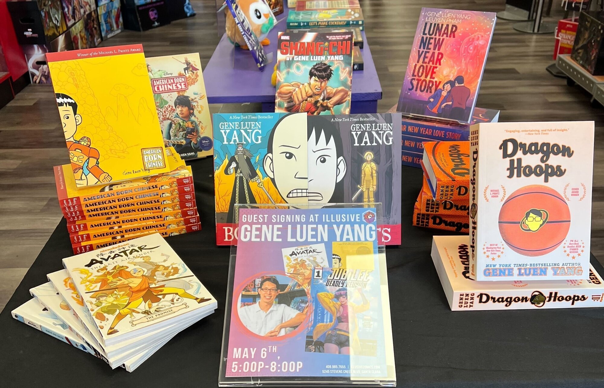 Display of Gene's comics