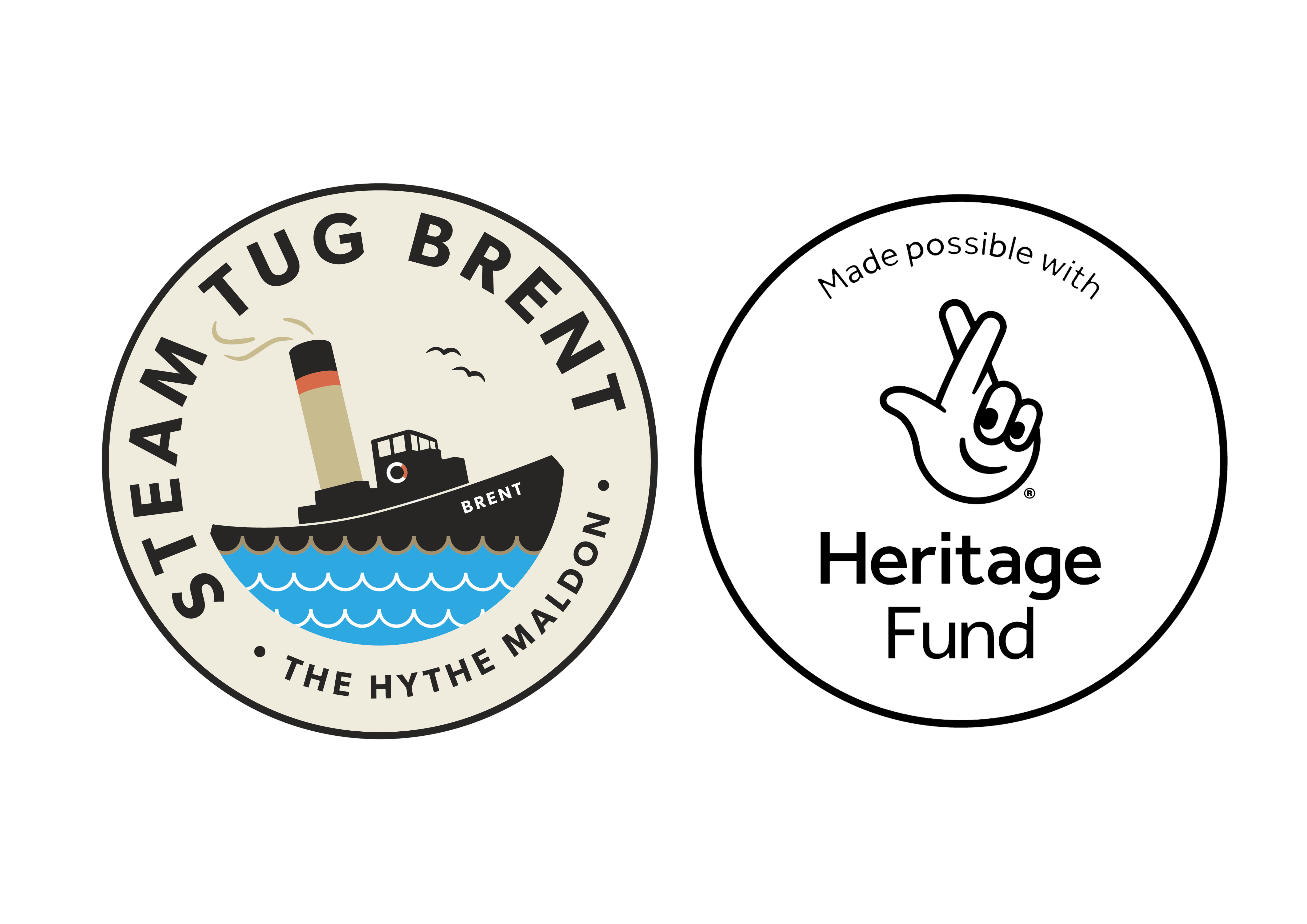 Steam Tug Brent and National Lottery Heritage Fund logos
