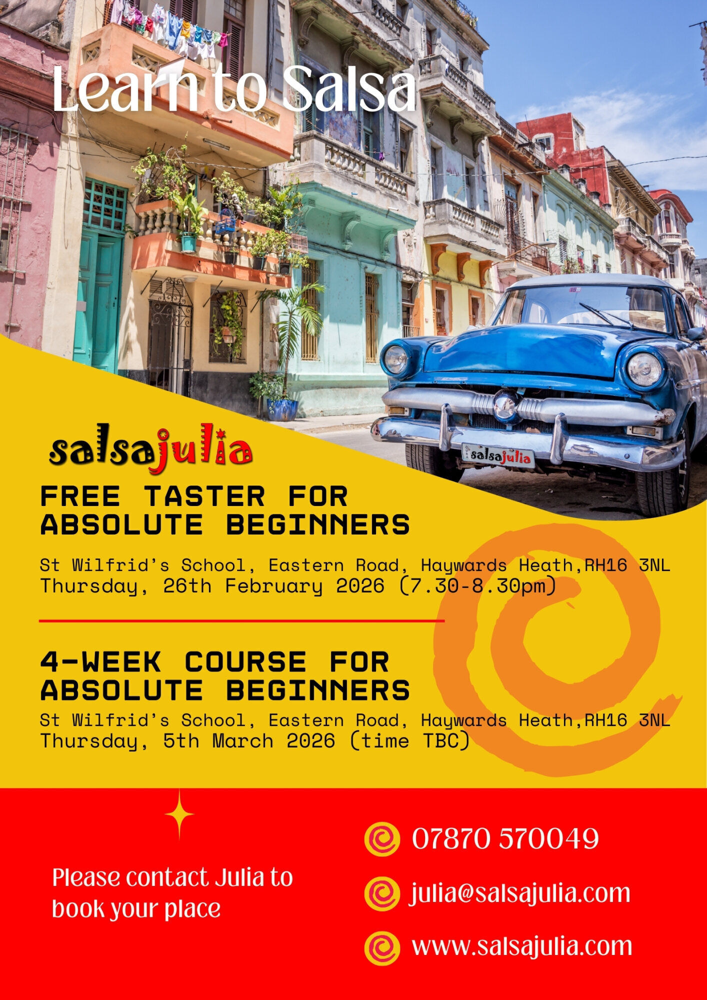 Salsa Tasters and 4-week course