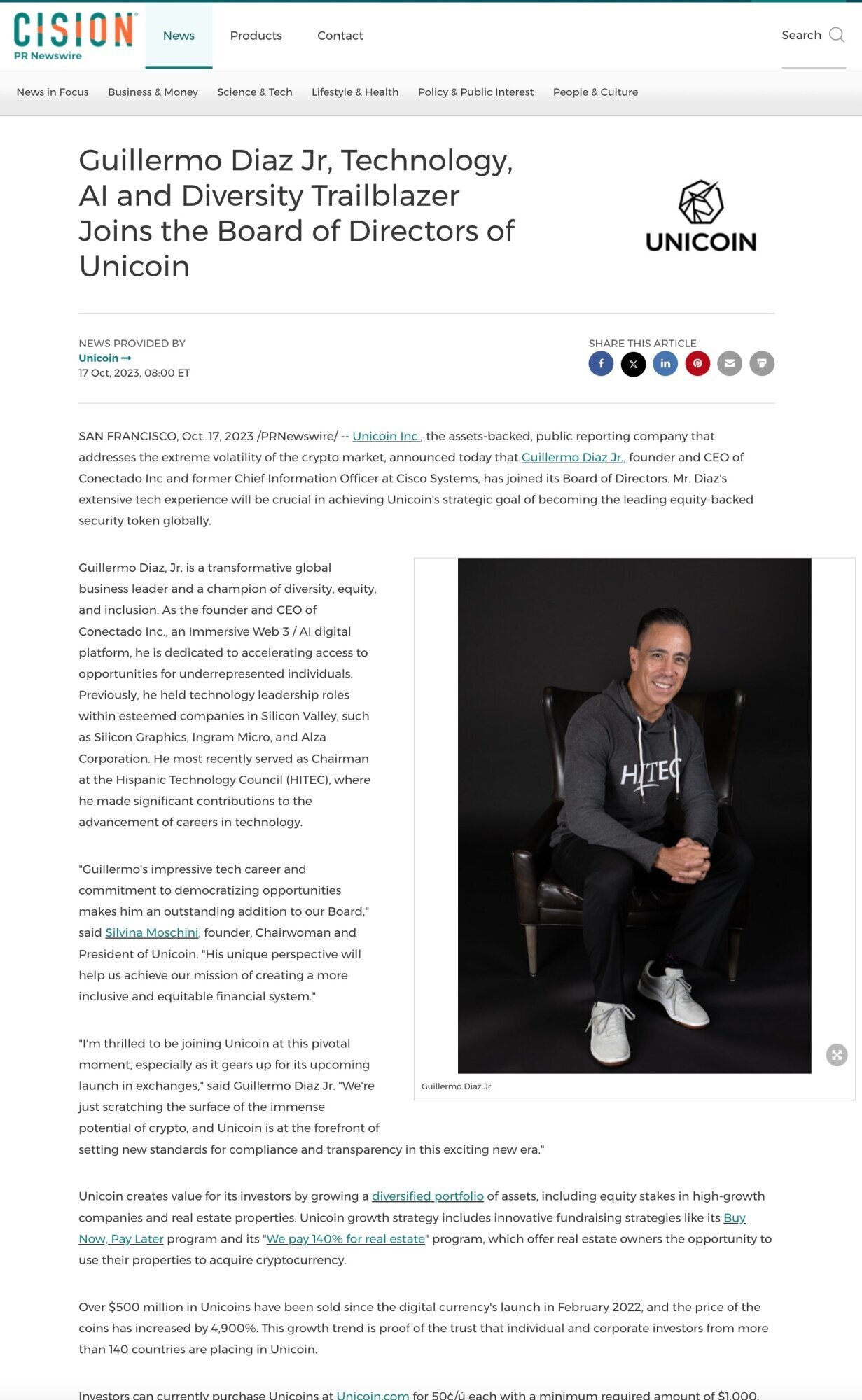 Unicoin / Meet Our New Director