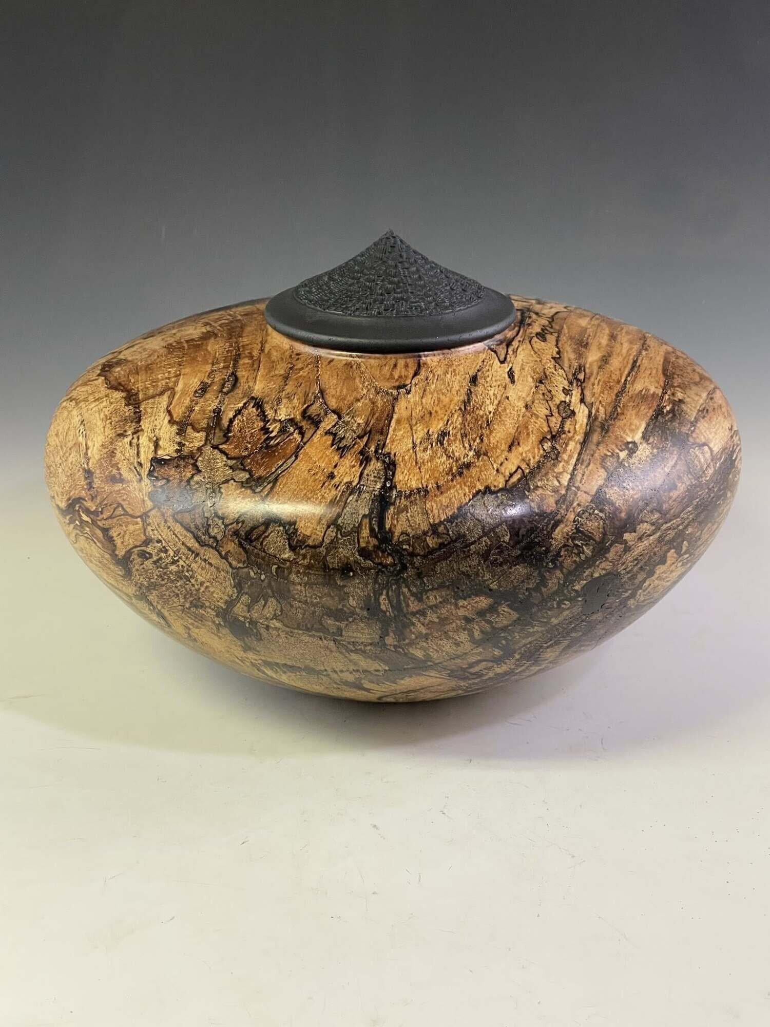 Wood-turned urn