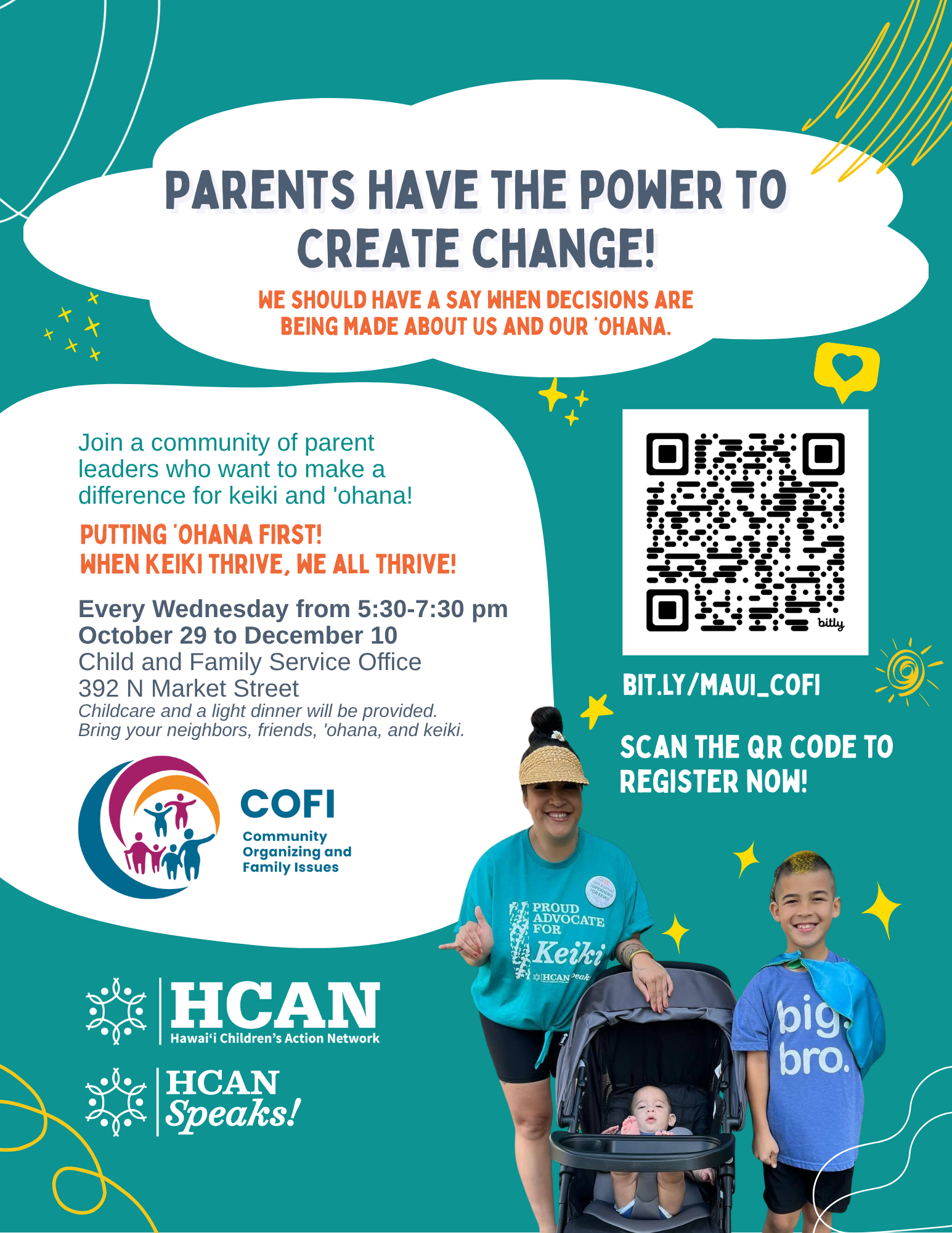 Community Organizing and Family Issues flier