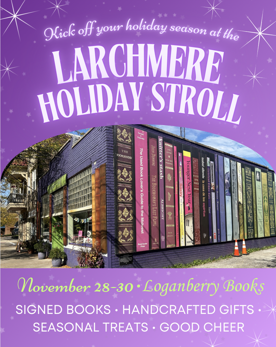 A cat curled up on a green chair says Happy Holidays