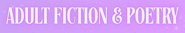 Banner reading ADULT FICTION AND POETRY