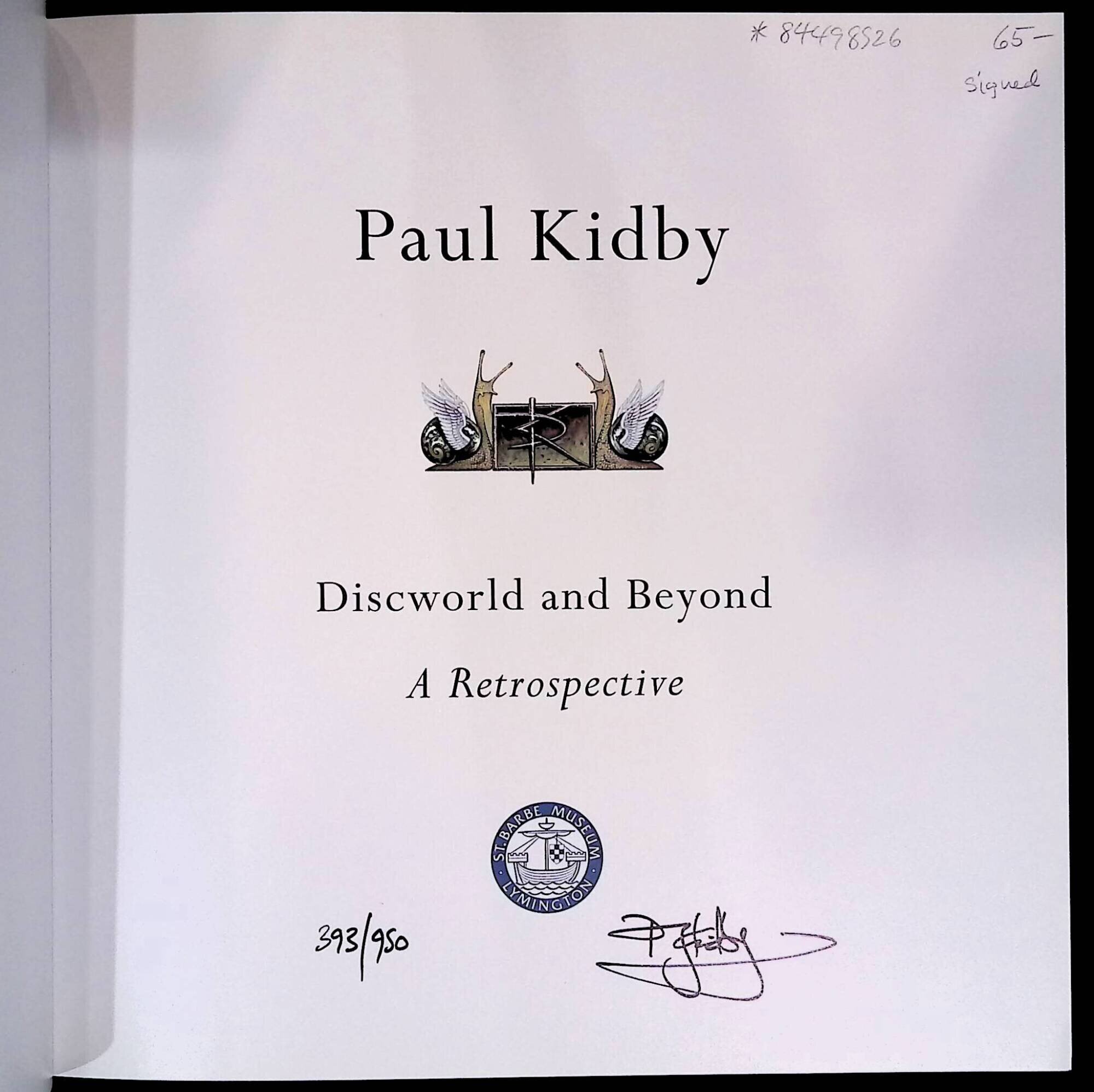Signed Title Page - Discworld and Beyond by Paul Kidby