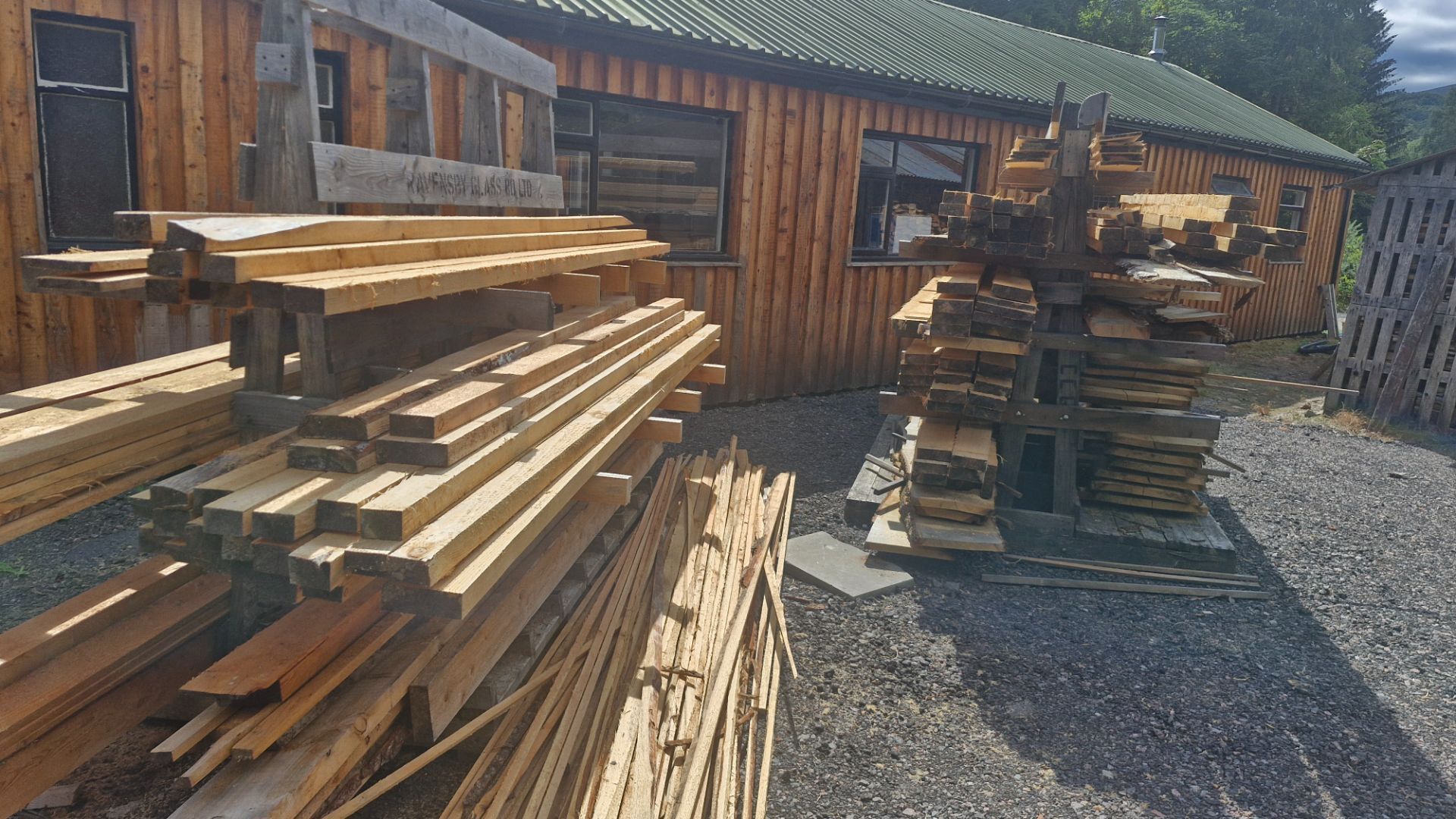 Milled pine which is available
