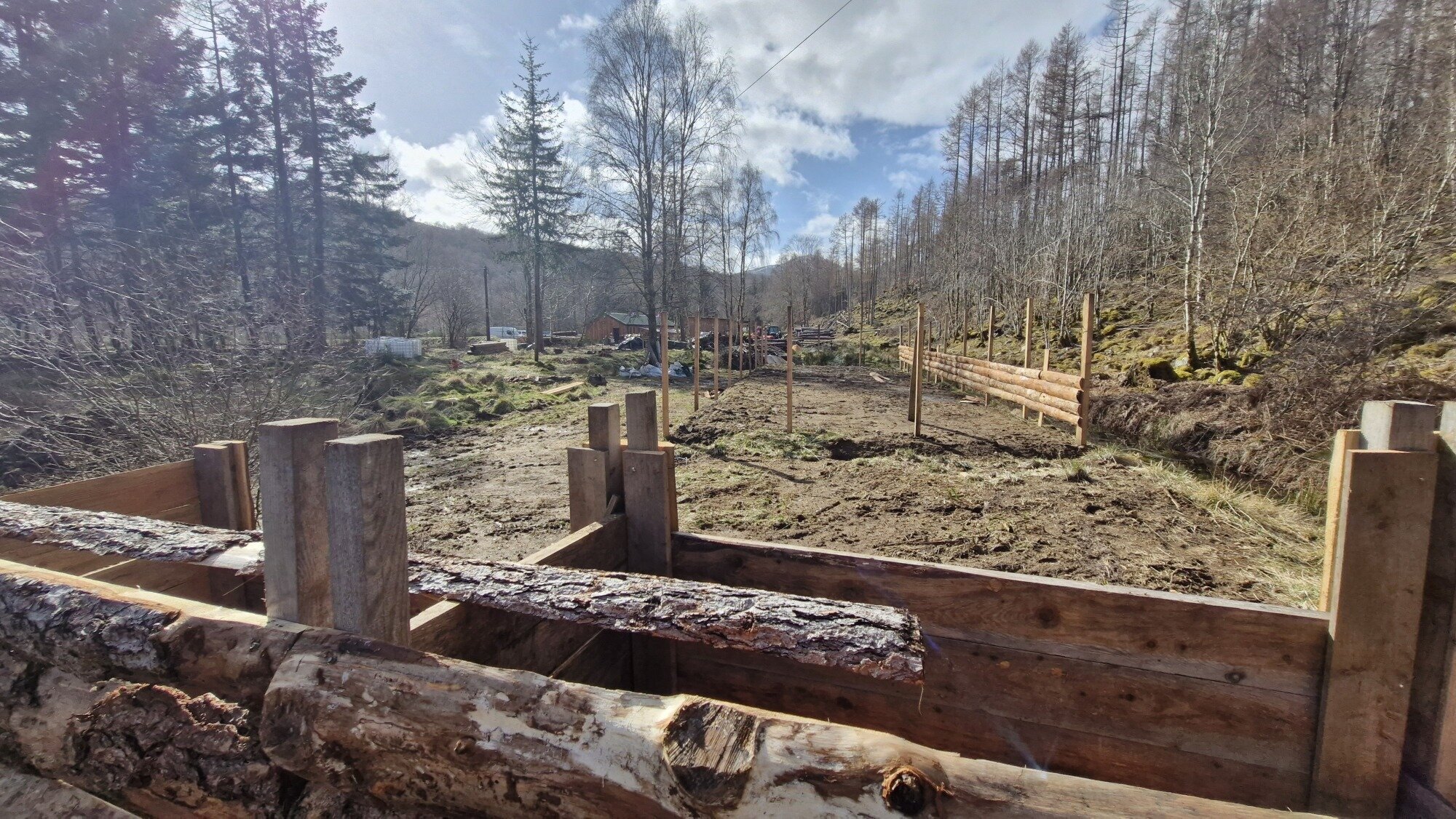 Glengarry Community Garden group have been preparing raised beds at the woodland. 