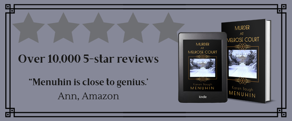 Book cover for Murder at Melrose Court by Katherine Baugh Menuhin