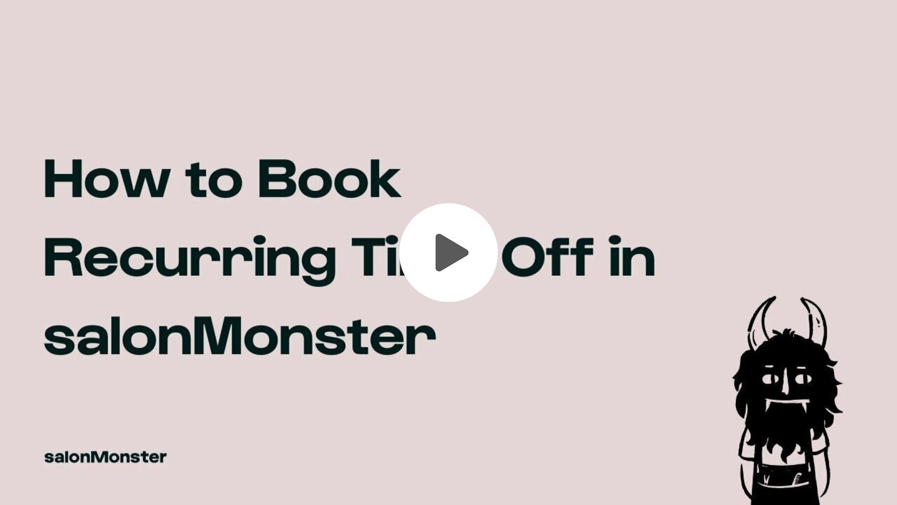 How to Book Recurring Time Off in salonMonster