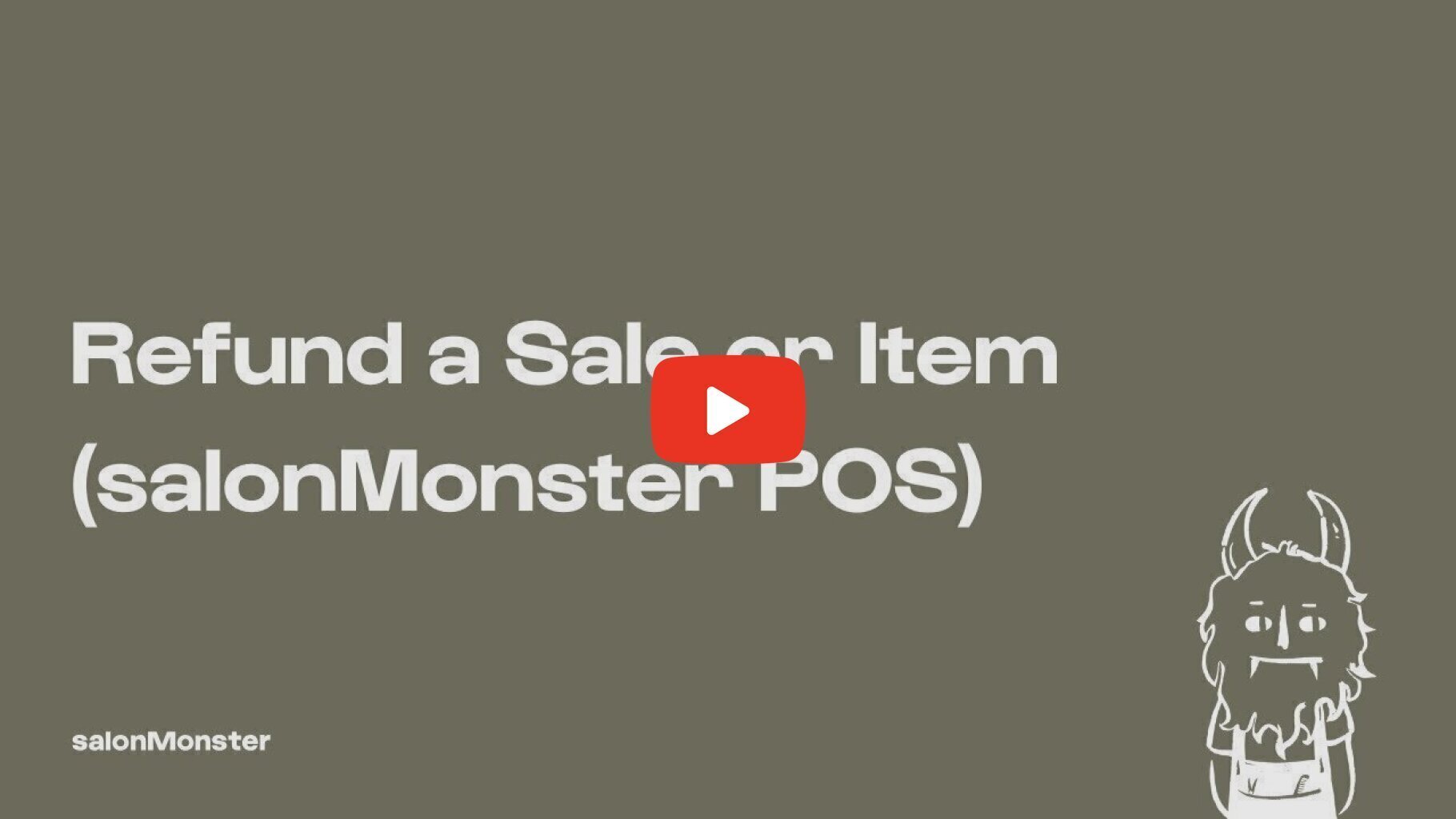 Refund a Sale or Item (salonMonster POS)