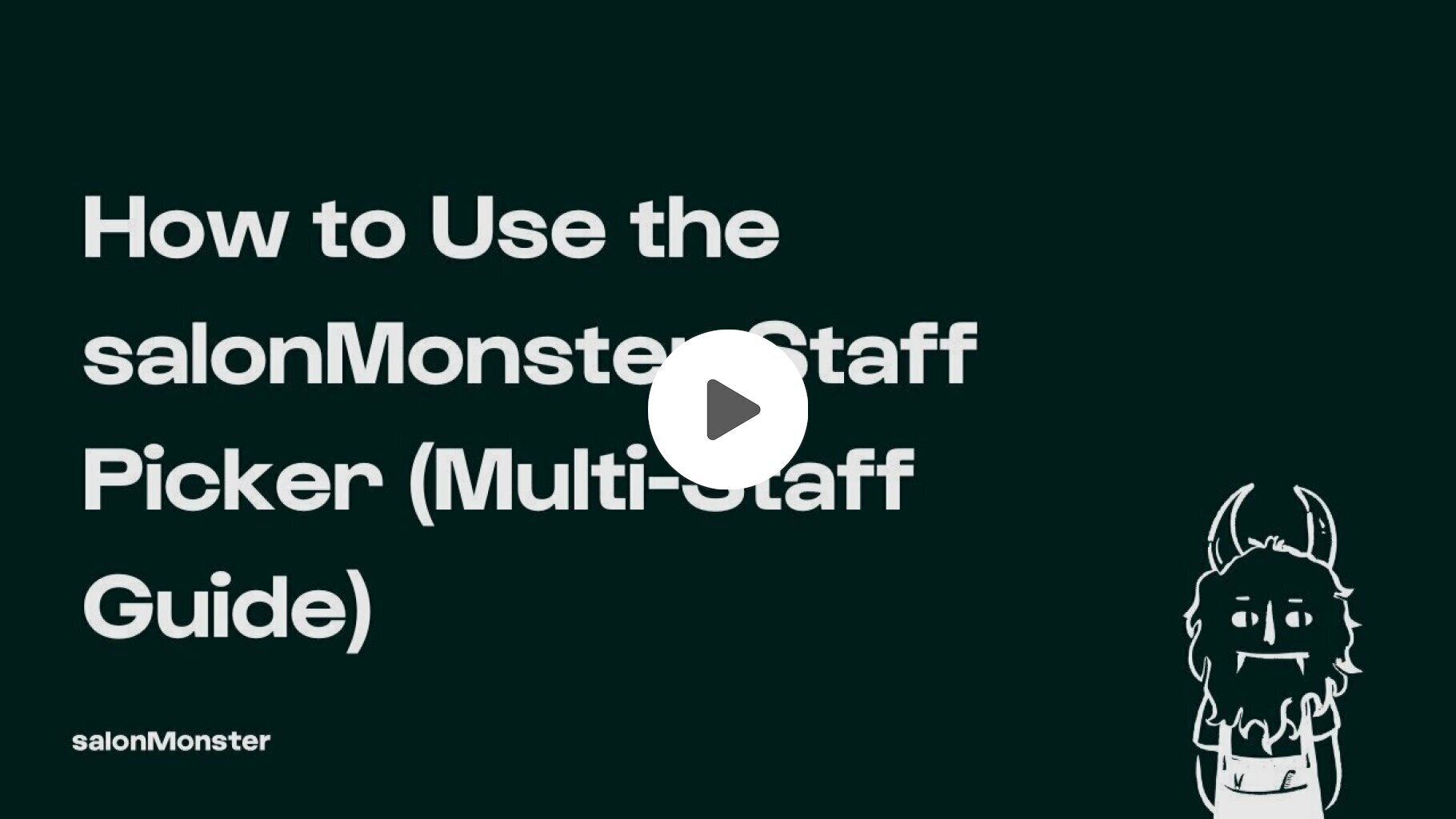 How to Use the salonMonster Staff Picker (Multi-Staff Guide)
