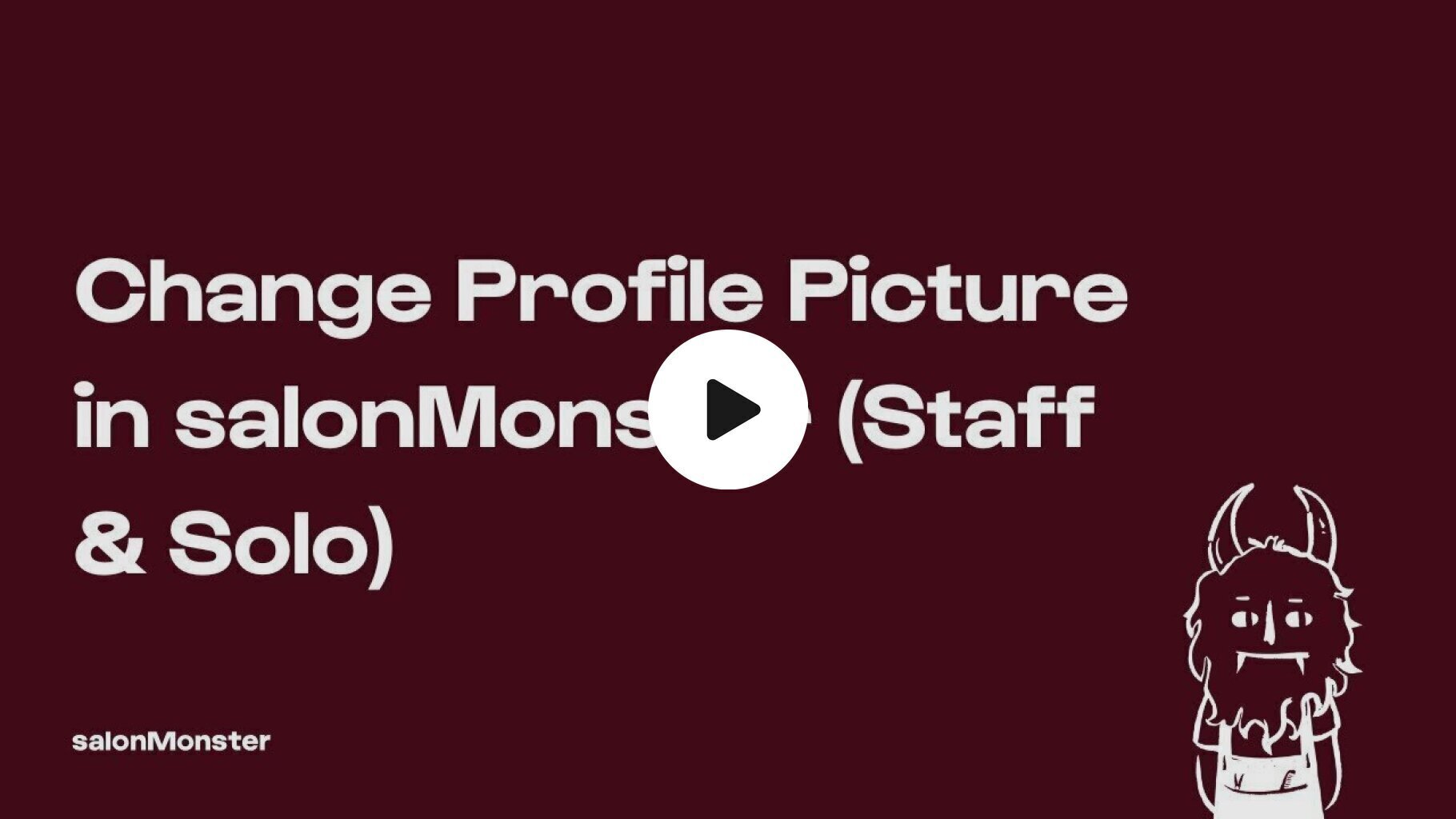 Change Profile Picture in salonMonster (Staff & Solo)