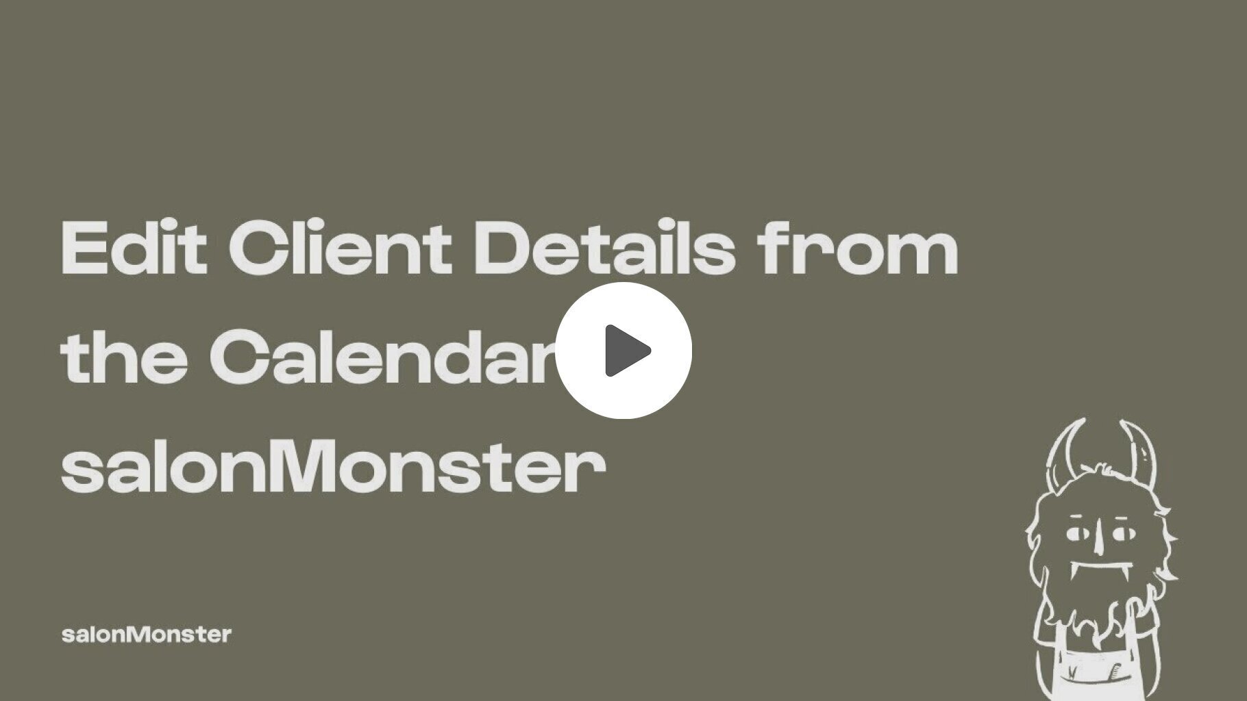 Edit Client Details from the Calendar | salonMonster