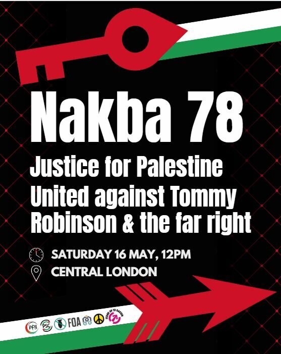 Oppose Tommy Robinson poster (Stand Up To Racism), Saturday 16 May, central London, more info TBC, Unite against the Far Right