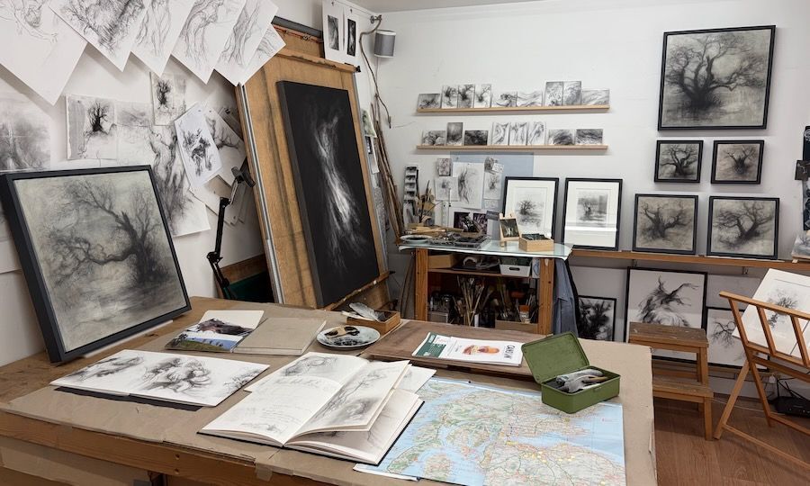 Inside the studio