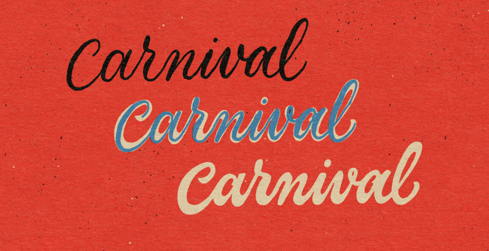 Carnival written in Calligraphy