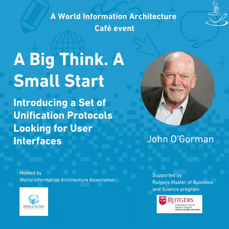Poster for upcoming World IA Cafe talk