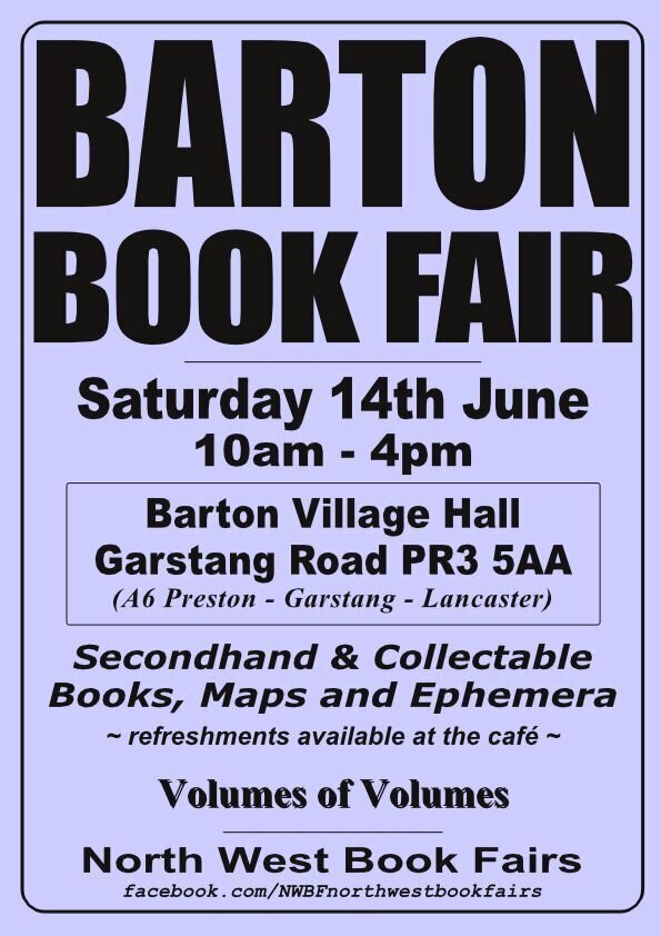 Barton Book Fair Poster | Saturday, 14th June 2025