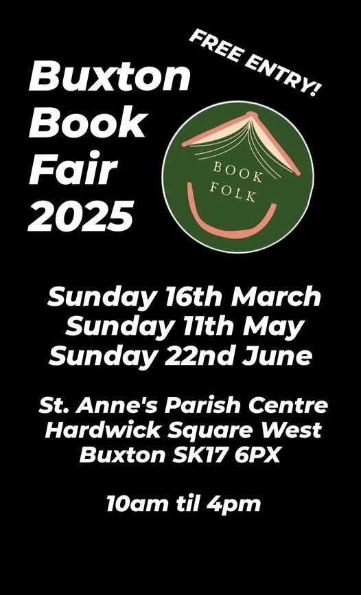 Buxton Book Fair Poster | Sunday, 22nd June 2025