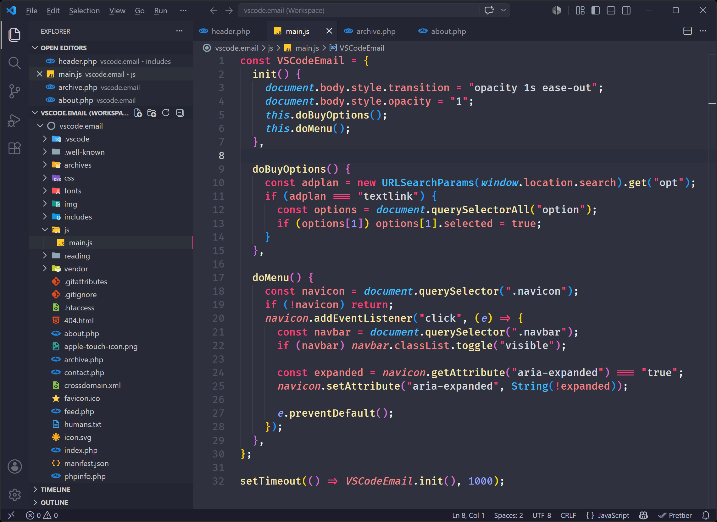 Hydra Theme for VS Code