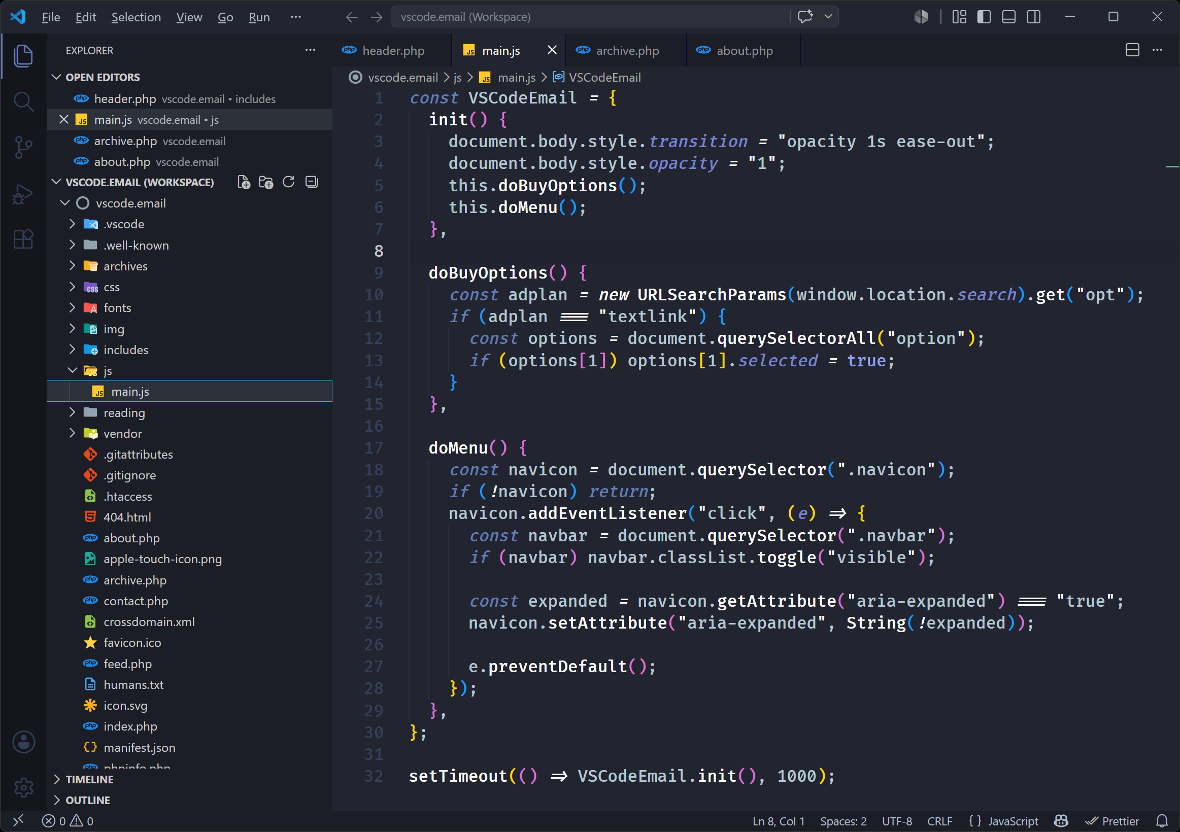 Untitled Theme for VS Code
