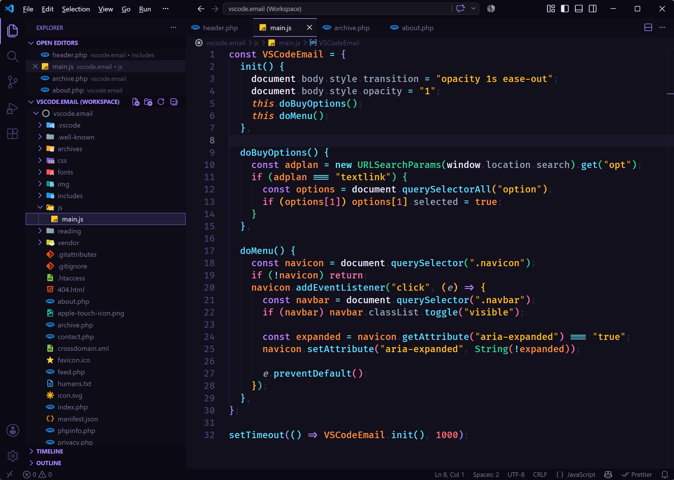 Nocturne Velvet Theme for VS Code