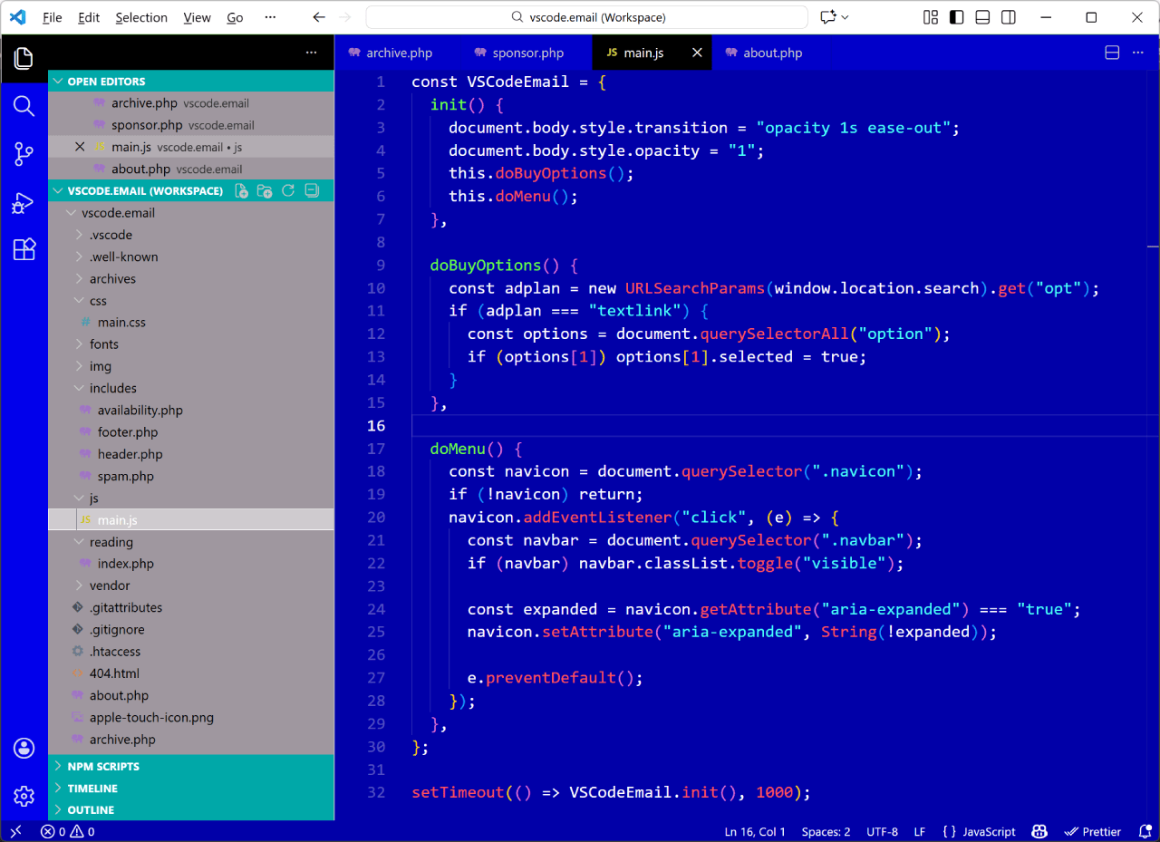 MS-DOS Theme for VS Code