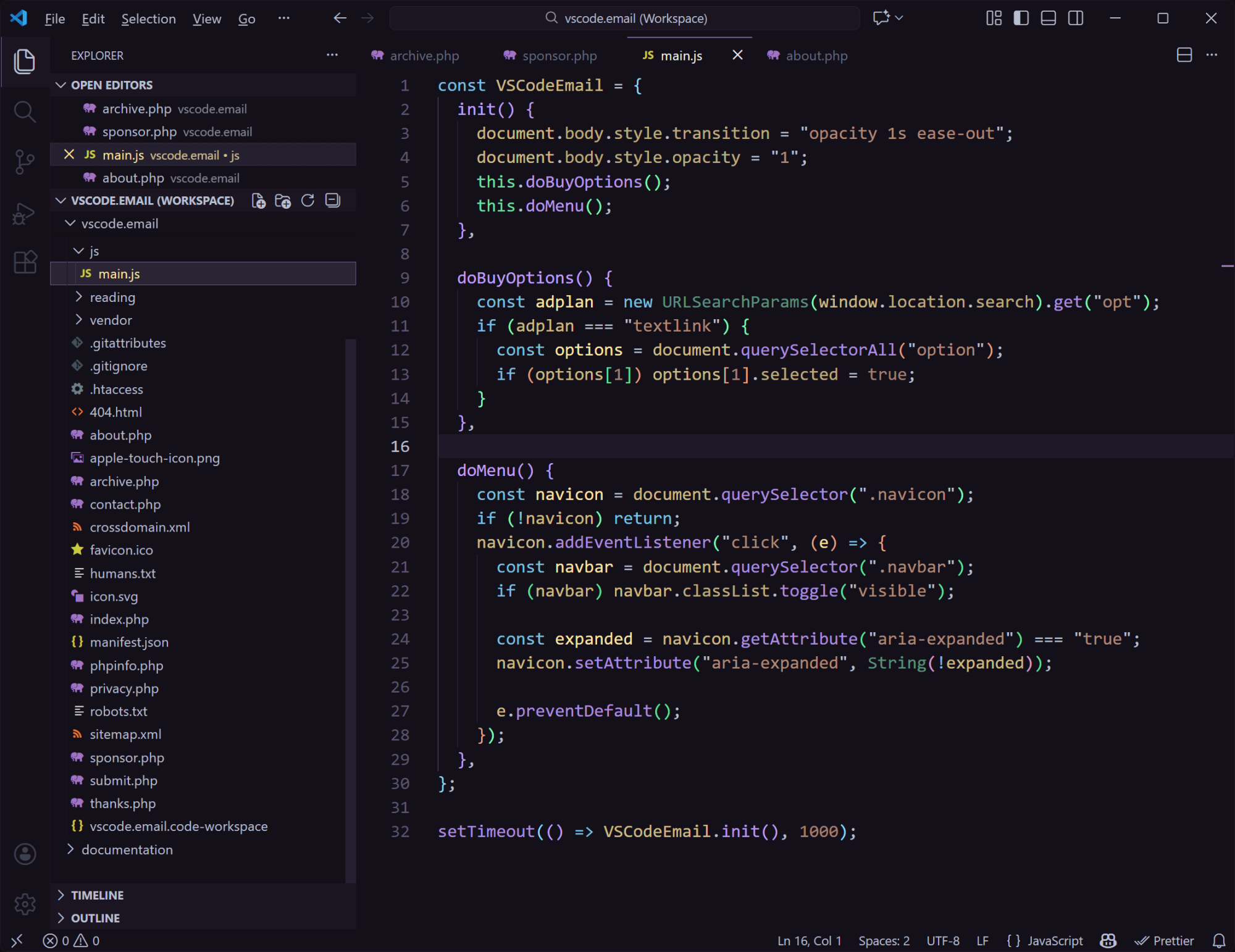 Lesser Theme for VS Code