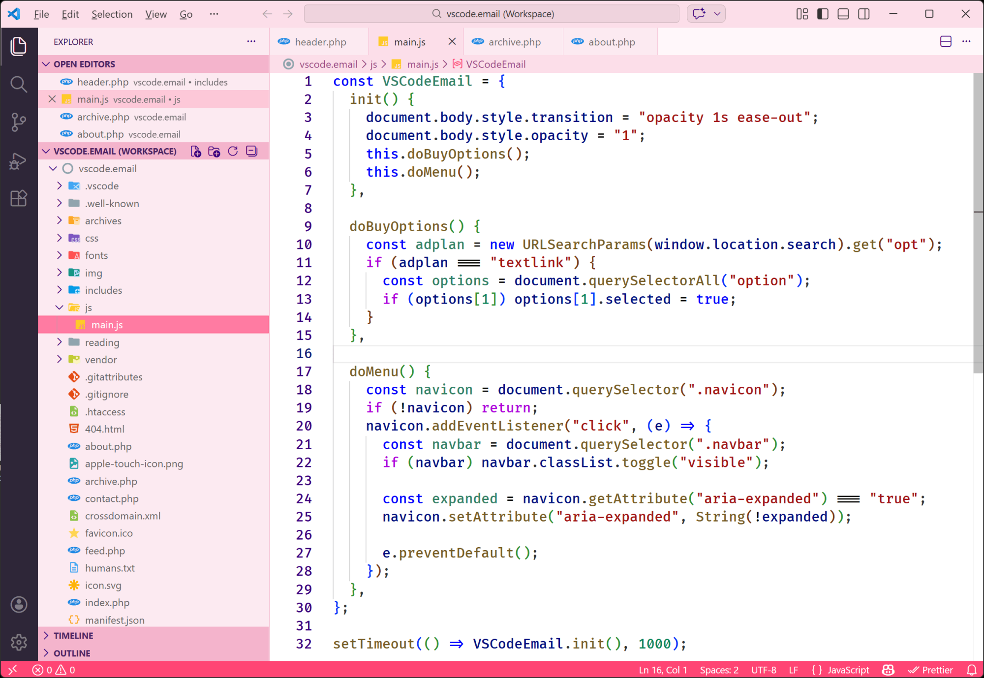 Cute Pink Light Theme for VS Code