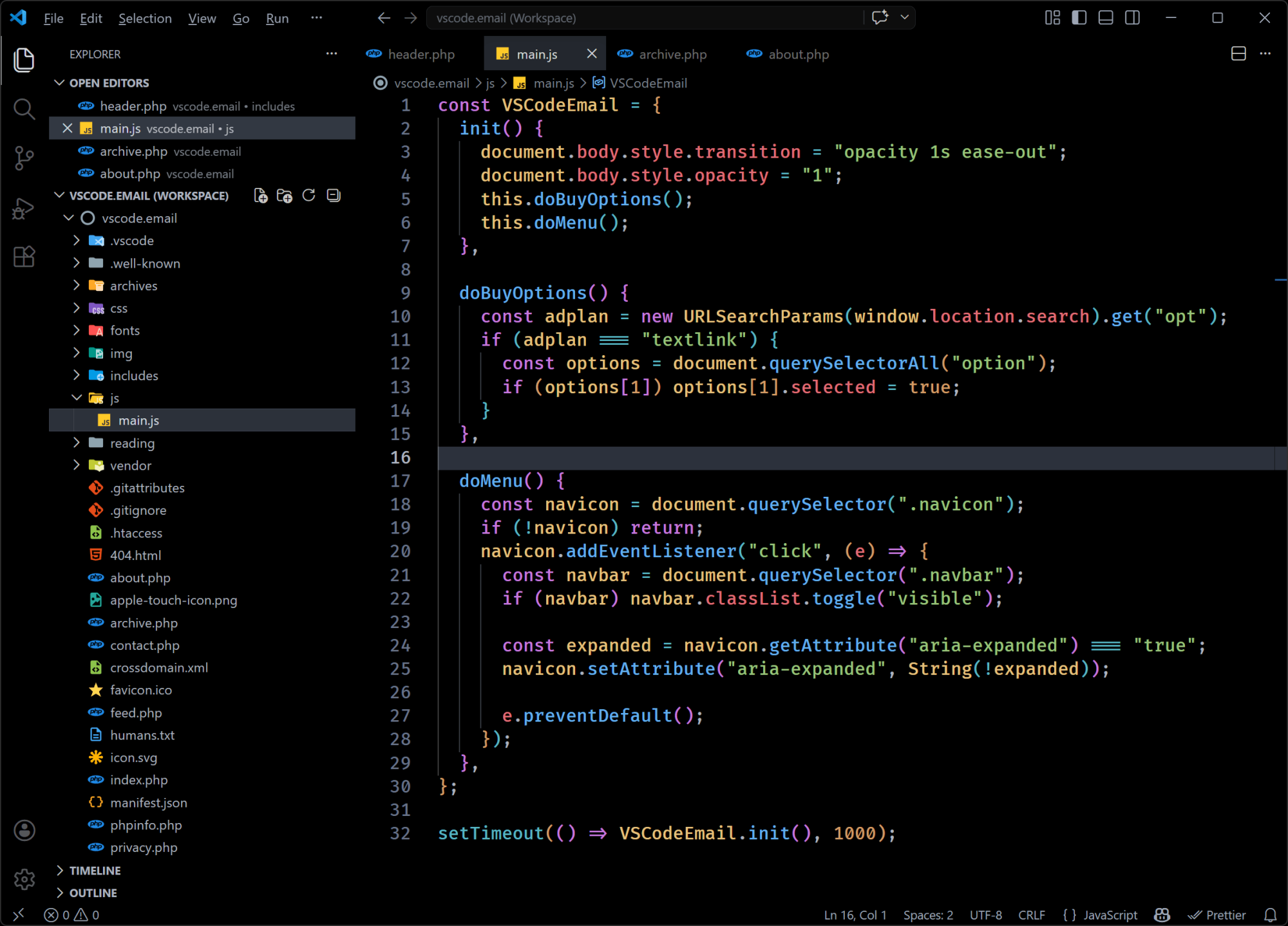donato one dark Theme for VS Code