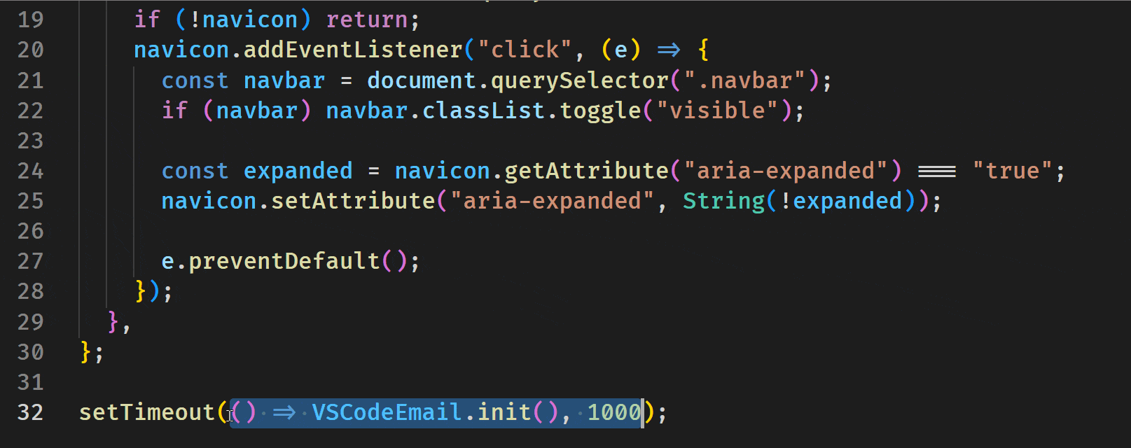 Double-click to select inside parentheses in VS Code