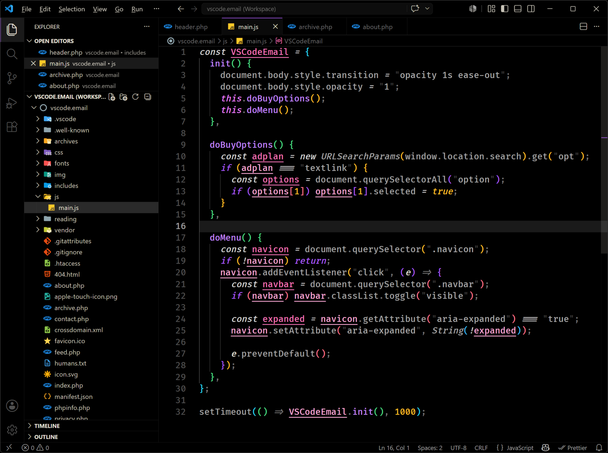 Vesper Purple Ox Theme for VS Code