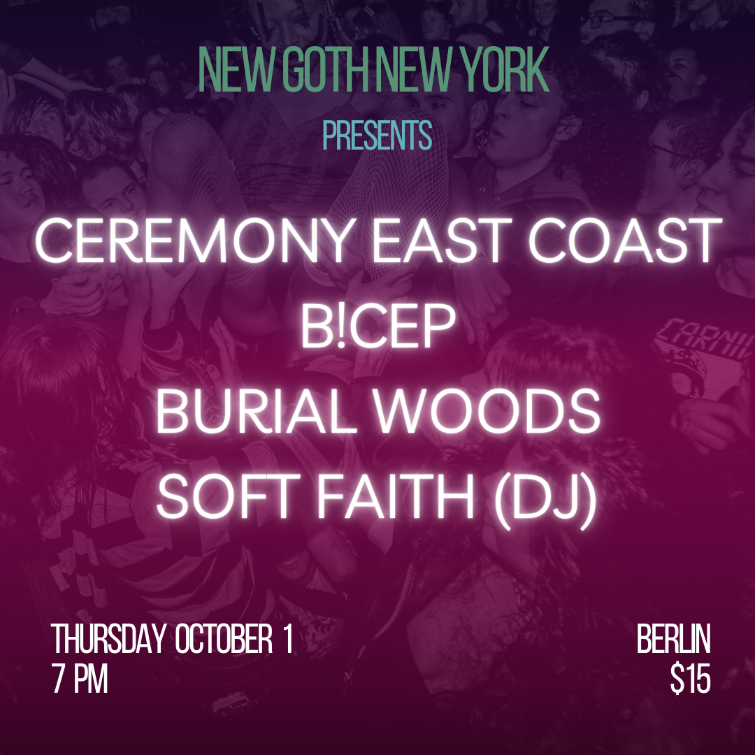 new goth new york october show with darkwave, post-punk, goth bands